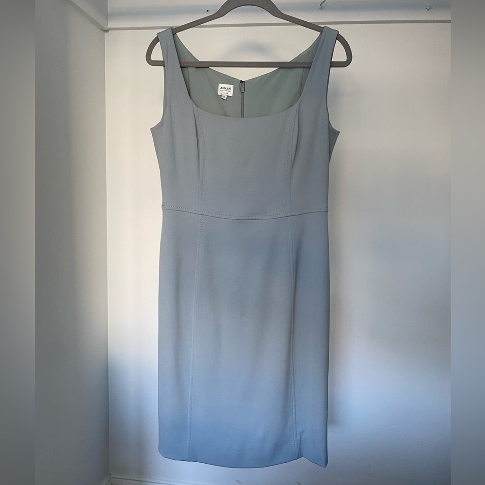 Armani Collezioni Light Blue Midi Dress